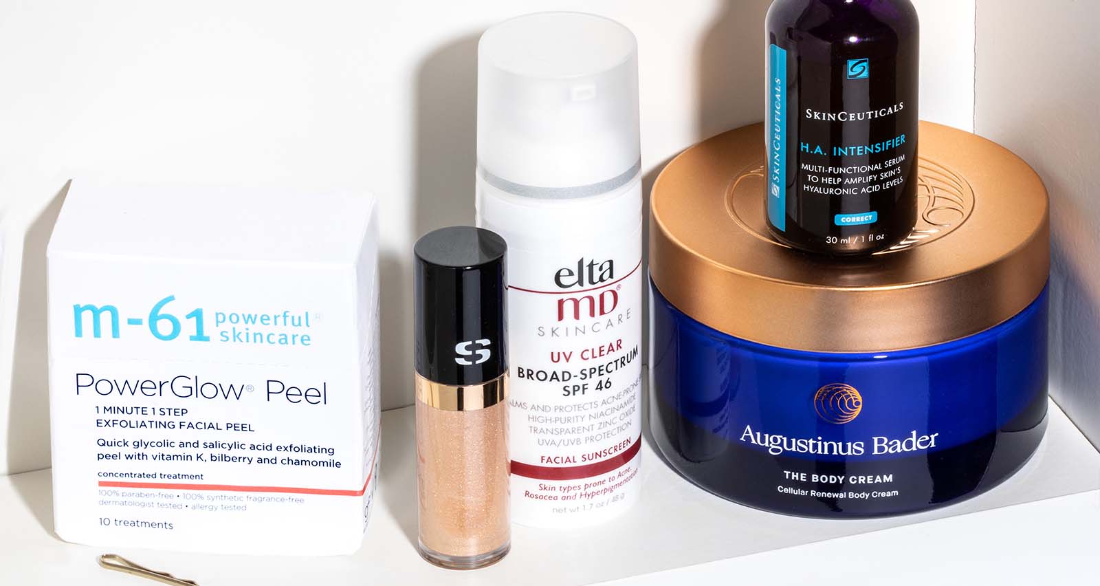 A collection of beauty products
